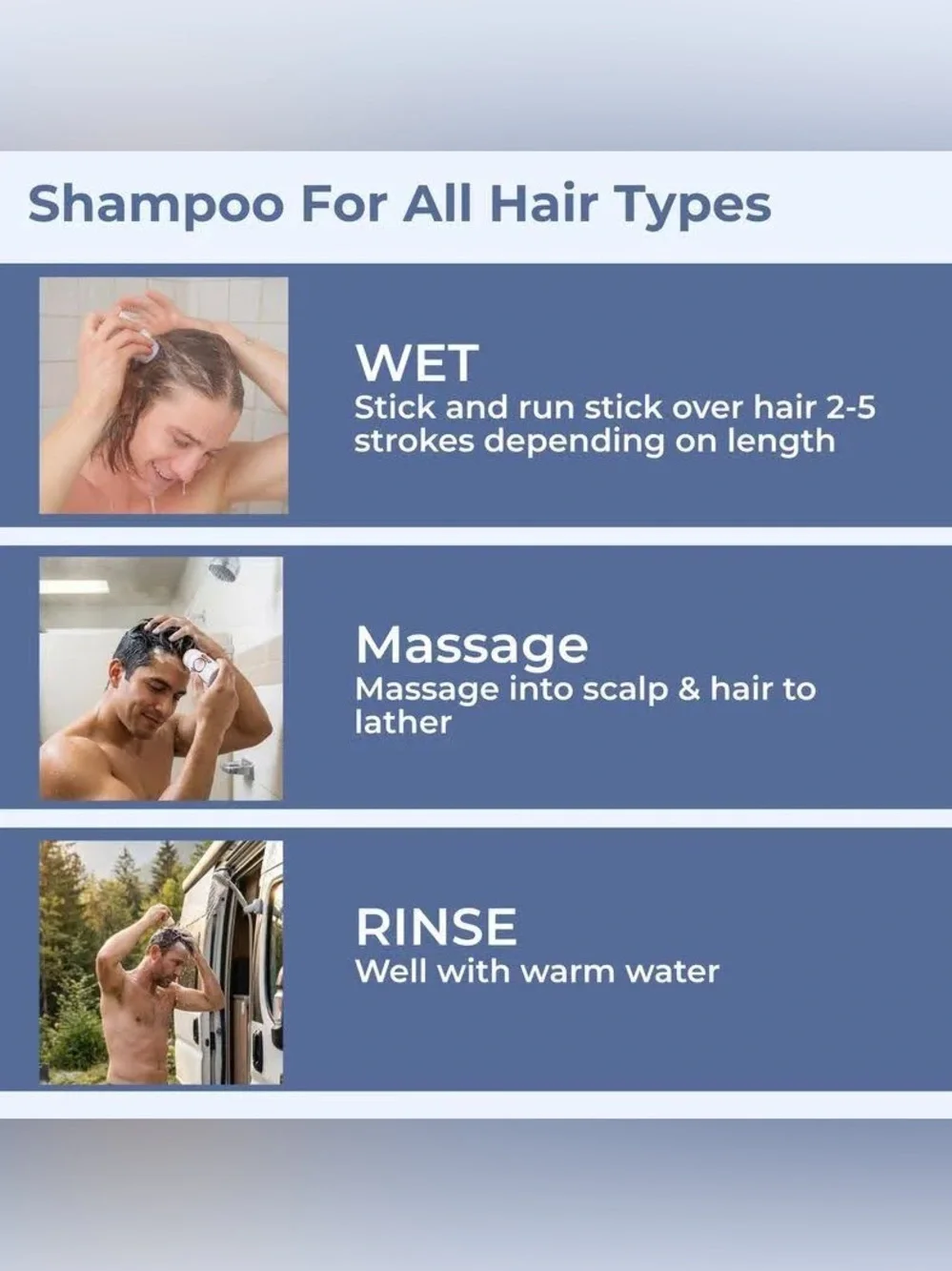 NEW 4x Pack WYOS The Mane Event Daily Shampoo Stick – 1.8 oz UNISEX Travel Vegan